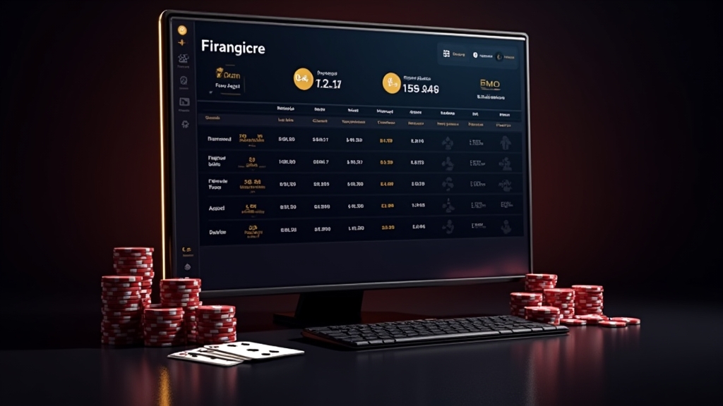 Casino-Bildschirm mit Übersicht zu Limits, Gebühren und Zahlungsarten