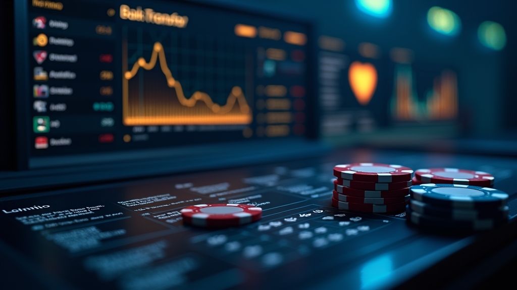 Casino-Ansicht mit Auszahlungs-Timeline und Symbolen für Überweisung und Wallet
